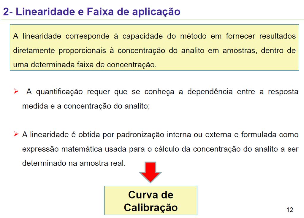 Limite de Quantificação Limite de Quantificação corresponde à menor quantidade de um analito que pode ser quantificada com exatidão e com uma fidelidade determinada.