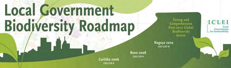 O caminho da governança local para biodiversidade Declaração de Curitiba (2007): Reconhece a importância da cooperação entre cidades chave / referências globais em