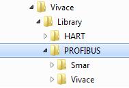 Clicando no botão Install PROFIBUS DDL Library, os arquivos referentes às DDLs dos equipamentos serão integrados no VMT-PROFIBUS no diretório Vivace/Library/PROFIBUS".