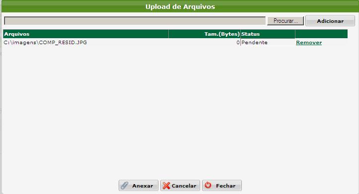 1.13 Clicar em Procurar, em seguida em Adicionar. 1.14 Em seguida clicar em anexar.