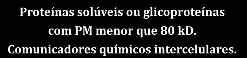 CITOCINAS Proteínas solúveis ou glicoproteínas com PM menor que 80 kd. Comunicadores químicos intercelulares. Interleucinas...IL-1, IL-4, IL.