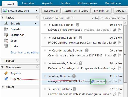 escolher o marcador que foi criado anteriormente.