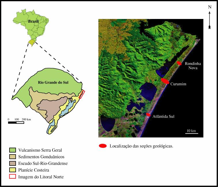 134 Variações Granulométricas durante a Progradação da Barreira Costeira Holocênica no Trecho Atlântida Sul Rondinha Nova, RS INTRODUÇÃO Os 620 km de extensão da costa do Rio Grande do Sul (RS),