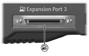 3 Utilizar portas de expansão A porta de expansão localizada no lado esquerdo do computador permite ligar o computador a um produto de expansão opcional.