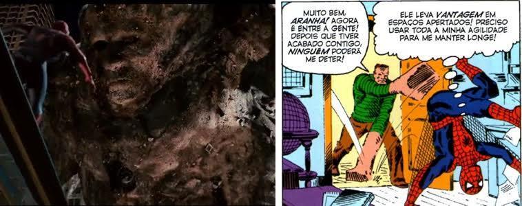 Figura 7 Peter Parker em confronto com o novo Duende Verde Harry Osborn. Filme 3 e HQ The Amazing Spider-Man # 136.
