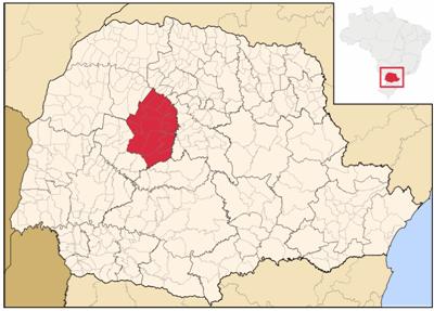 Figura 01 Mapa da Micro Região de Campo Mourão PR Fonte: Wikipédia, 2006 A região é essencialmente agrícola, sendo grande produtora de grãos, segundo dados do IBGE - Instituto Brasileiro de Geografia