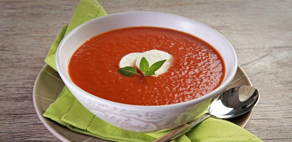 Sopa Caprese Gabriel Campos RENDIMENTO 20 porções de 250 ml Custo final porção R$ 1,32 400 g Tomate desidratado 4,2 L 50 g Alho Manjericão 100 ml Azeite extravirgem Sal A gosto Pimenta preta A gosto