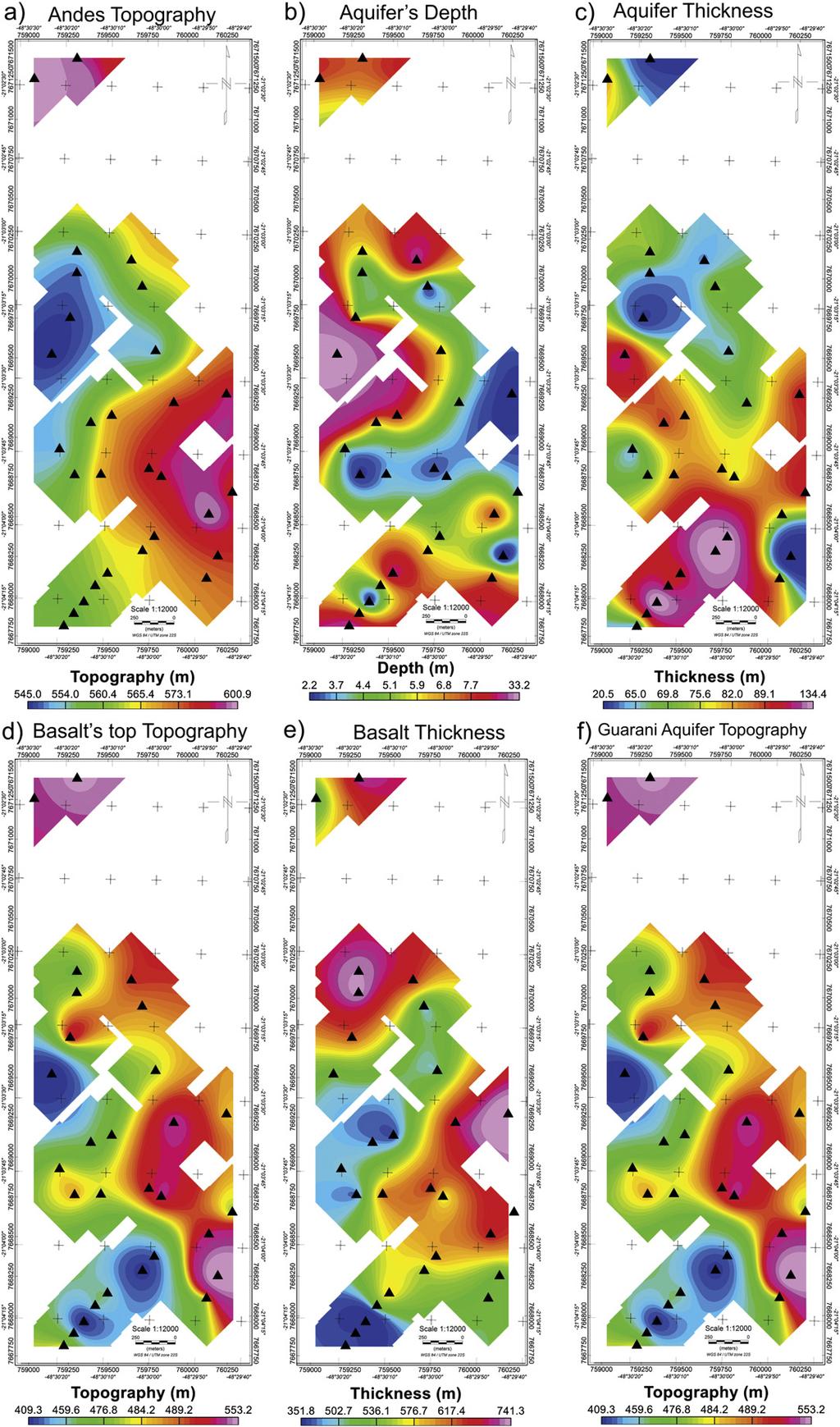C.A. Bortolozo et al. / Journal of Applied Geophysics 111 (2014) 33 46 43 Fig. 10. Results from joint inversion of VES and TEM data pairs in the Andes district.