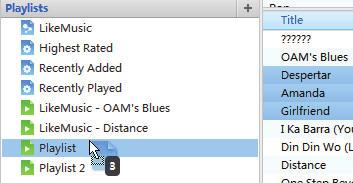 2 Para adicionar as músicas a uma playlist: Clique com o botão direito do mouse nas músicas e selecione Add to Playlist (Adicionar à playlist); Selecione uma playlist; As