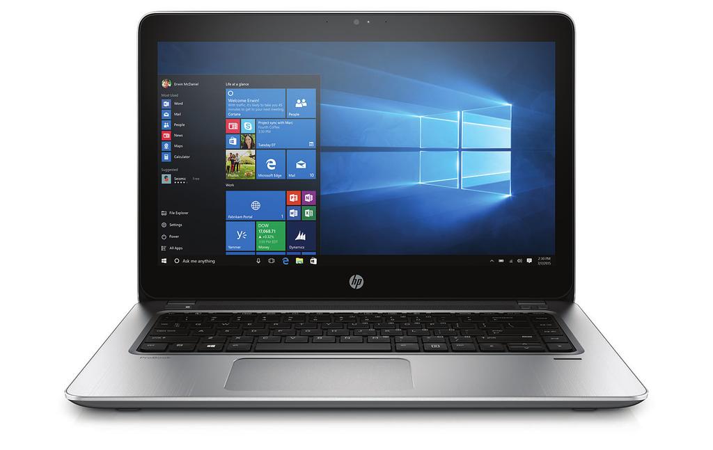 Folheto de especificações Notebook HP ProBook 440 G4 O design fino, leve e resistente do HP ProBook 440 oferece aos profissionais poderosas ferramentas que melhoram o seu desempenho quando estão em