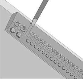 Quadro de 5) Fixe os barramentos NEUTRO e 9) Cole os adesivos de TERRA nos alojamentos identificação dos