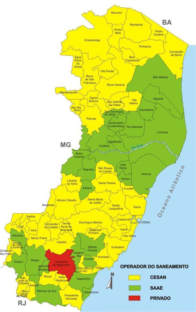 Estado do Espírito Santo Localização: Região sudeste, entre o RJ,