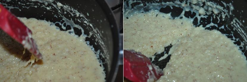 Em uma panela em fogo médio, adicione a manteiga e espere que ela derreta completamente. Em seguida adicione os demais ingredientes (leite condensado, açúcar, leite e coco ralado).