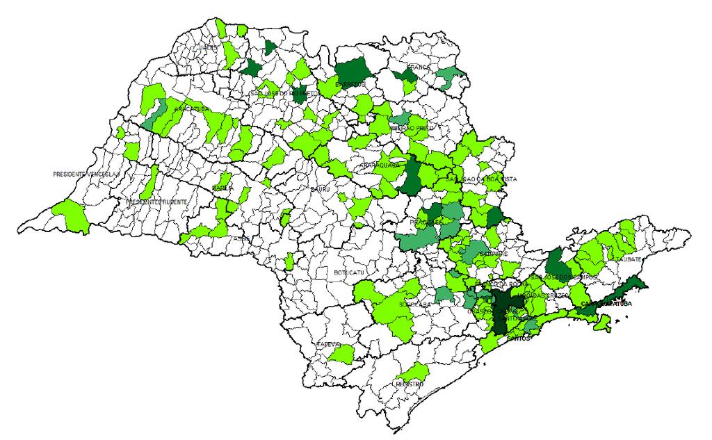 ) de Chikungunya, Estado de São Paulo, 2017 Casos