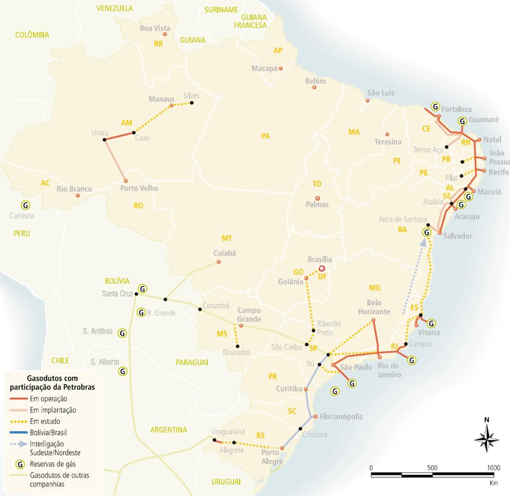 Fonte: OLADE-SIEE (Sistema de informação econômica energética da América latina e do Caribe) Figura 1 Gasodutos Fonte: AGÊNCIA NACIONAL DE ENERGIA