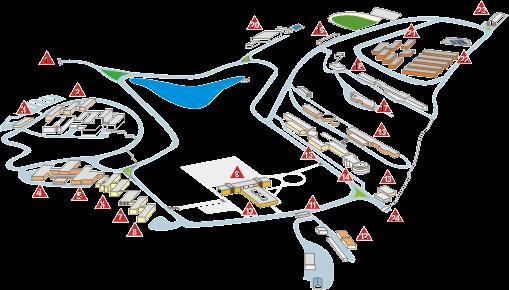 Mapas - Cidade Universitária 1 -Pórtico Sul 2. 3. Núcleo de Assessoria, Treinamento e Estudos em Saúde (NATES) 4. Faculdade de Educação 5. Faculdade de Comunicação 6.