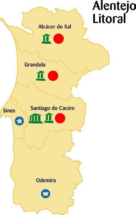 COMARCA DO ALENTEJO LITORAL Município Juízo Solução Alcácer do Sal Juízo de Instância Criminal Grândola Juízo de Instância Criminal Santiago do Cacém Juízo de Grande Instância Cível (para toda a