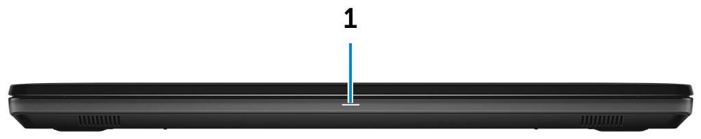 Vistas Frente 1 Power and battery-status light/hard-drive activity light Indicates the battery-charge status or the hard-drive activity.