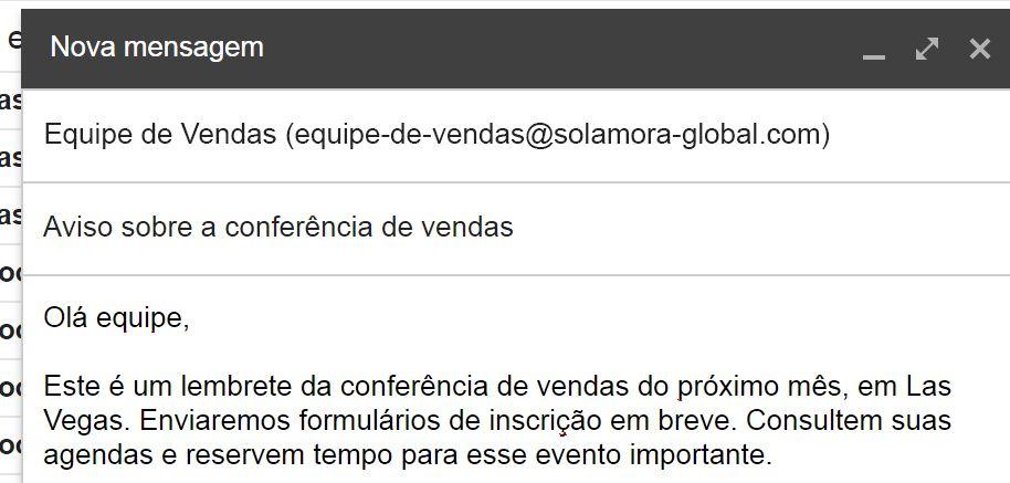 Adicionar endereços Criar listas de e-mails para grupos Se você trabalha ou se