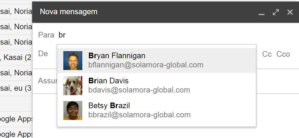 Adicionar endereços Enviar e-mails para seus contatos Depois que você criar endereços de