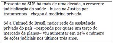 JUDICIALIZAÇÃO DO DIREITO DA SAÚDE DA SAÚDE