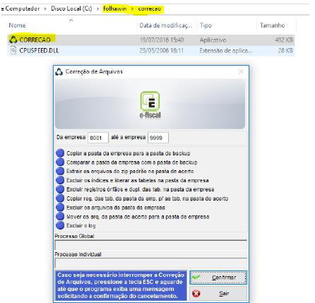 2.5. Migração manual Escrita Fiscal Correção: