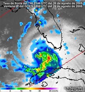 Como se observa na imagem AMSR-E, nos