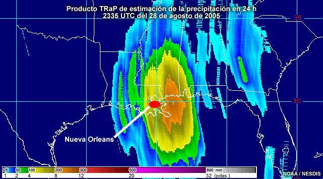 Exemplos de TRaP A figura 25 representa a previsão de TRaP de 24 horas baseado no produto de taxa de chuva que se acabou de referir.