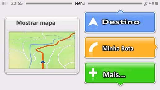 2.3 Tela de Mapa 2.3.1 Navegando no mapa A tela de mapa é a tela utilizada com mais frequência no Apontador GPS.