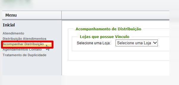 7. Acompanhamento de Distribuição Nesta tela o Gerente