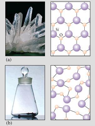 Arranjo ordenado - O quartzo é uma forma cristalina da sílica (SiO 2 )