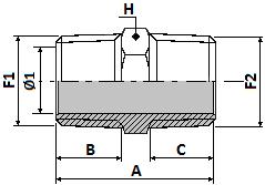 Uniões de Rosca Staubli - MAM Uniões de Rosca MAM - Macho GAZ Cónica x Macho GAZ Cónica F1 F2 (bar) A B C Ø1 H MAM 160.160/LN R 1/8 R 1/8 150 19,5 7,5 7,5 5,5 12 MAM 161.