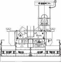 8 Dados Técnicos Vibro Acabadora Série 600 Sistema de tração Produção Motor diesel Potência cv/kw Velocidade de pavimentação Velocidade de deslocamento Capacidade do tanque de óleo hidráulico