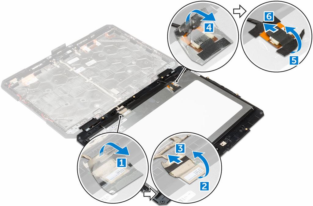 Recoloque a tela até encaixando-a no conjunto da tela. 3. Aperte os parafusos para fixar a tela ao conjunto da tela. 4.