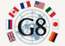 G8 G8 - O Grupo dos Sete e a Rússia mais conhecido como G8, é um grupo internacional que reúne os sete países mais industrializados e desenvolvidos economicamente do mundo, mais a Rússia.
