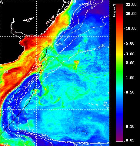 Os valores de TSM foram calculados com a utilização do algoritmo padrão MODIS 11µm Non Linear Sea Surface Temperature, com os coeficientes derivados pela Universidade de Miami, e tendo como