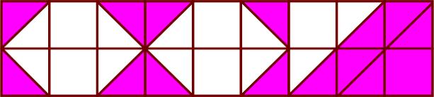 Atividades de Sala 0. (OBM) Dezoito quadrados iguais são construídos e sombreados como mostra a figura. Qual fração da área total é destacada? 9 9 0.