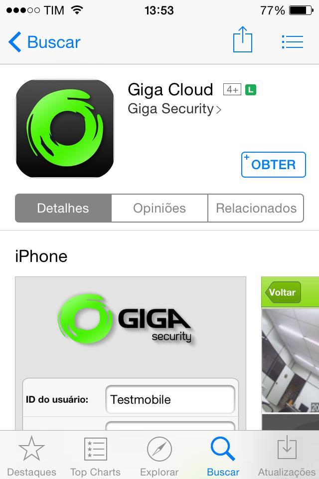 Passo 2 Faça a busca por Giga Cloud.