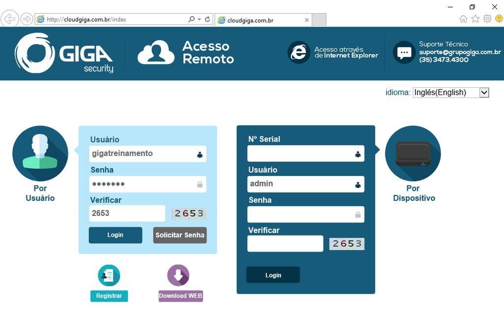 Passo 5 Após retornar para a página principal de Acesso Remoto via Nuvem, em Por Usuário,