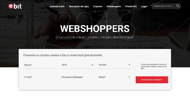 INTRODUÇÃO O WEBSHOPPERS / O QUE É A EBIT O WEBSHOPPERS Realizado pela Ebit desde 2001, o Webshoppers é o estudo de maior credibilidade sobre o comércio virtual brasileiro e a principal referência