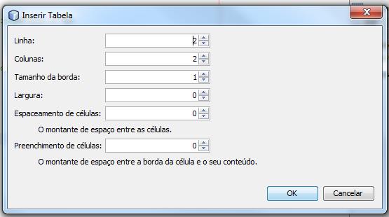 Uma janela será aberta e precisamos informar a