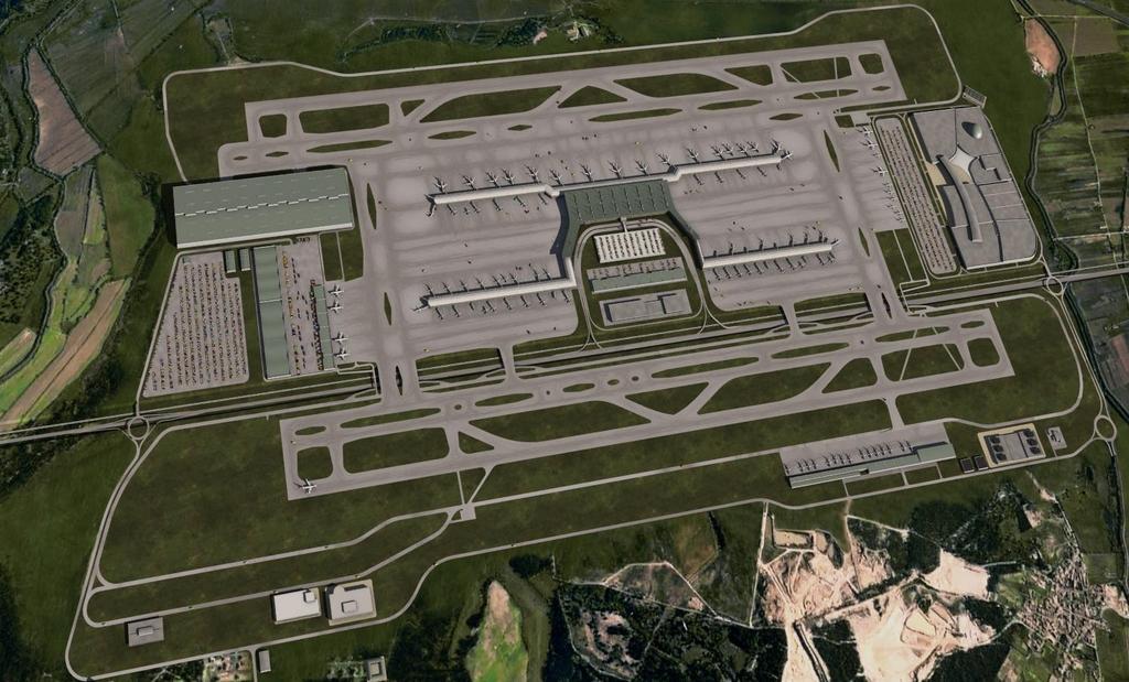 Terminal de Passageiros Área Comercial Terminal de Carga Aeroporto operacional em 2017 Capacidade
