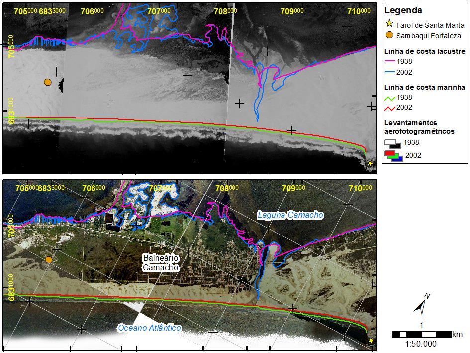 Martins et al. 113 (2014) para a região da Barra Falsa no Rio Grande do Sul. Essa drenagem, de natureza geomorfológica pode ser visualizada nas fotografias aéreas.
