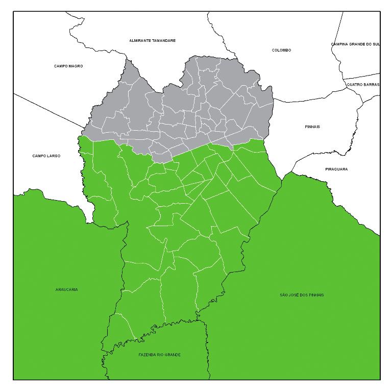 E N C A R T E S ÁREA SUL Água Verde (parcial), Alto Boqueirão, Augusta, Boqueirão, Cajuru, Campo Comprido, Campo de Santana, Capão da Imbuia, Capão Raso, Caximba, Cidade Industrial, Fanny,