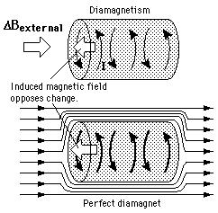 No entanto, ao ser aplicado um campo magnético externo, os momentos de dipolo magnético tendem a se alinhar ao longo das linhas de força e temos um