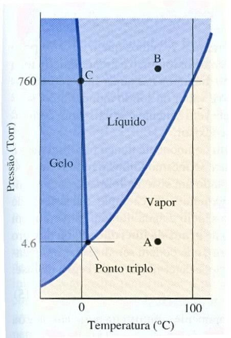Diagramas de fases: água e CO 2 Na