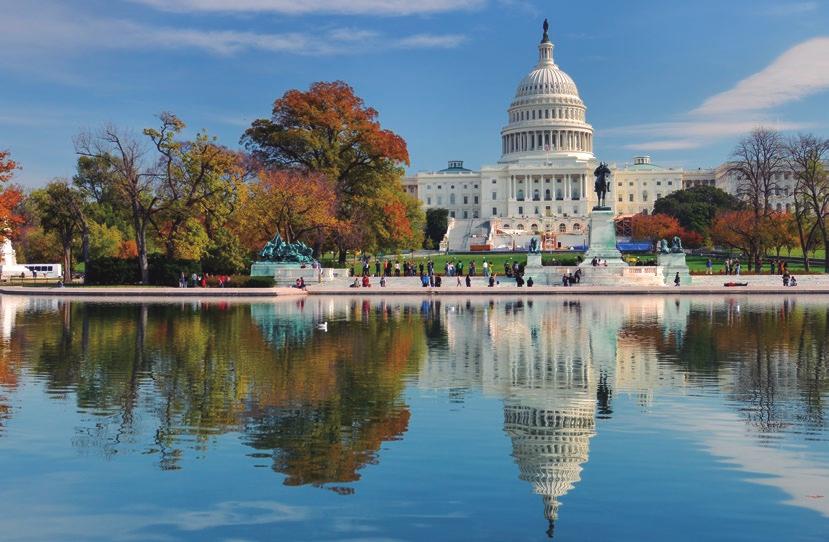 Washington Esplendor Americano Desde 2.350E 8 Dias 1º Dia Portugal / Washington D.C. Voo regular com destino a Washington. Transporte ao hotel. Às 19h30 reunião com o guia na recepção do hotel.