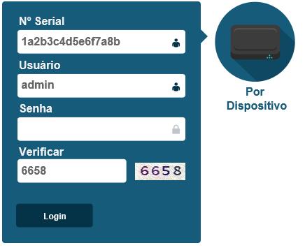 Nº Serial: é o serial do seu equipamento (DVR/HVR/NVR/Câmera IP) composto por 16 caracteres, sendo eles números e letras minúsculas de a até f OBS: Para localizar o número serial do seu gravador,