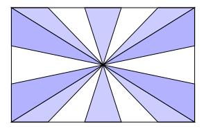 Todos os seis triângulos da figura seguinte, à esquerda, possuem base de 0 cm e altura de 0 30 30cm. Portanto, eles possuem mesma área igual a = 300cm.