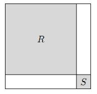 Observamos que os retângulos brancos são iguais, pois têm os mesmos lados, e seu perímetro é igual a dois grossos mais dois pontilhados.